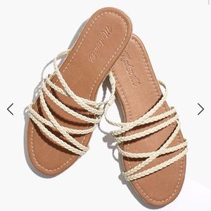 Madewell The Kathryn Espadrille Slide Sandal in Alabaster